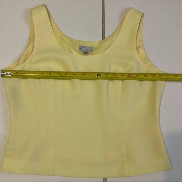 Tahari Yellow Sleeveless Top, 16 Petite - Picture 7 of 10
